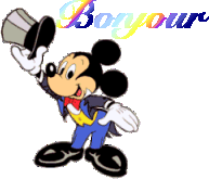 Gif bonjour Mickey